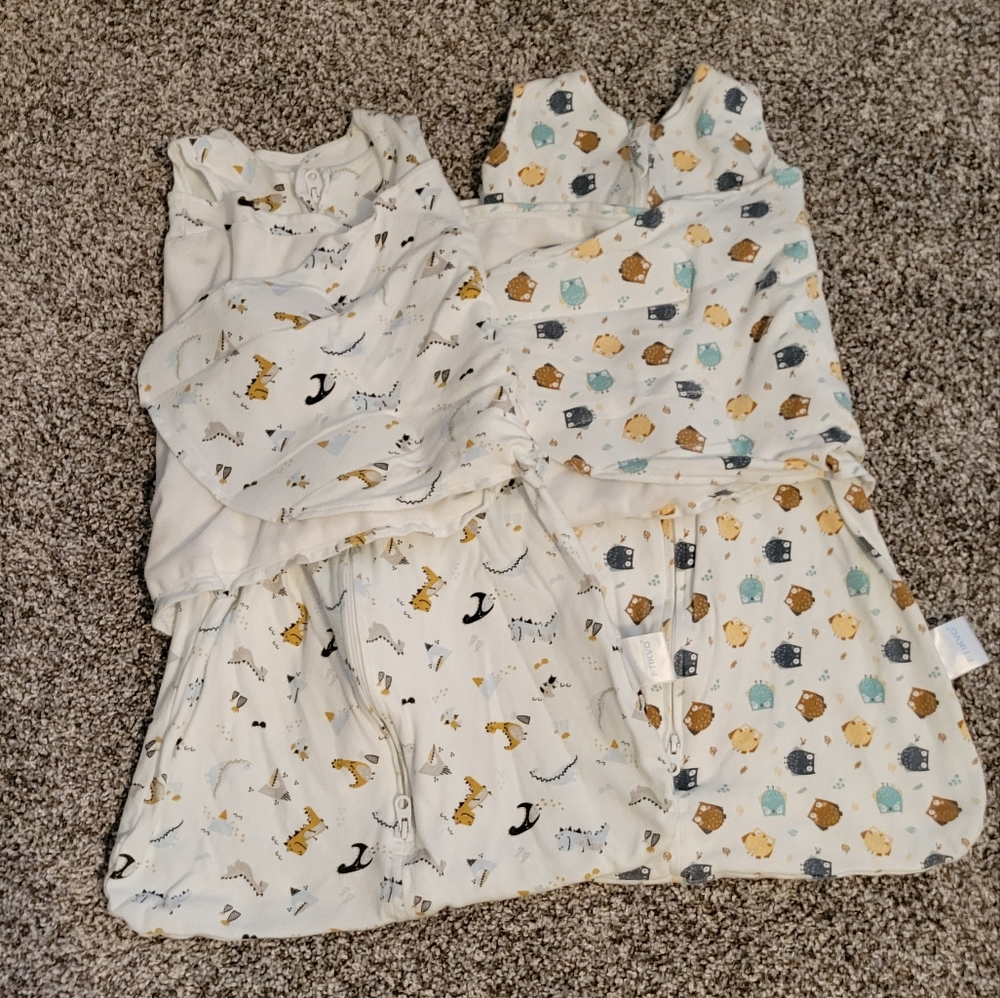 Bundle of 2 zippered and swaddle Sleep Sacks, 3-6 Month